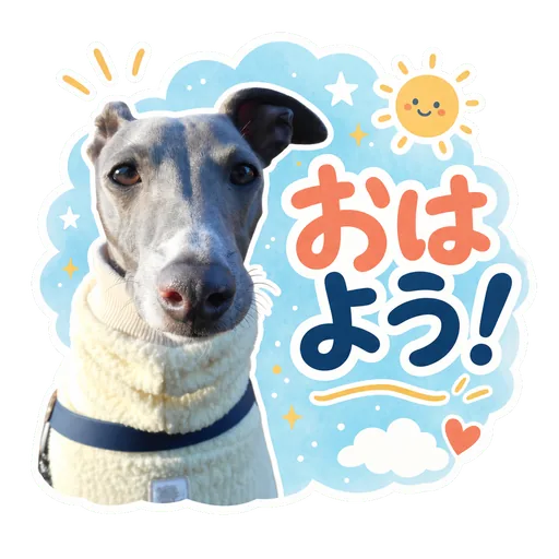 公園で撮った愛犬の写真から作ったLINEスタンプ(完成したスタンプ)